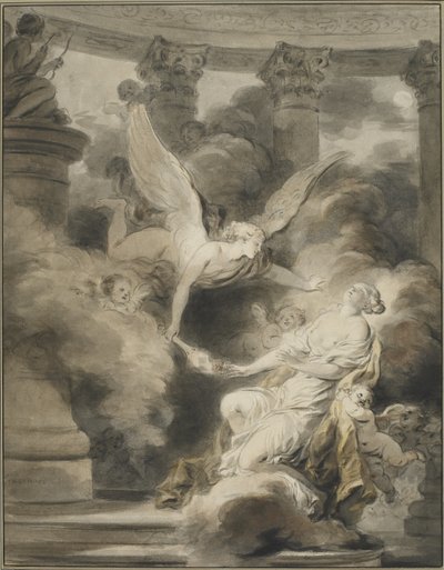 Het offer van de roos, ca. 1775-1780 door Jean Honore Fragonard